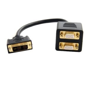 1 ft DVI-I Analog to 2x VGA Video Splitter Cable - M/F