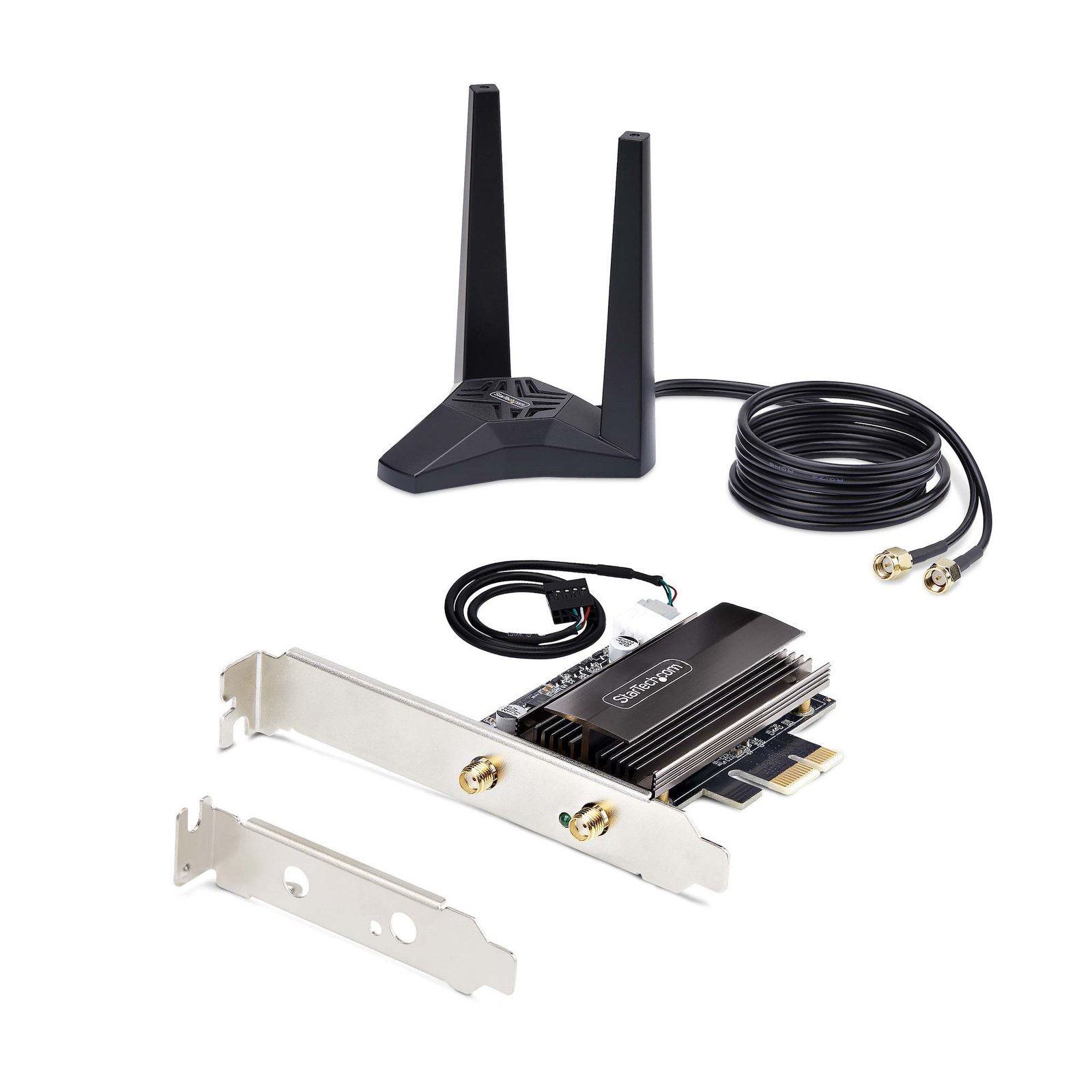 Wi-Fi 6E PCIe Network Card with Bluetooth 5.3, Magnetic Antenna Base with 3.6ft Cables, Tri-Band 802.11ax, AX5400 WiFi NIC, Windows/Linux - PCI Express Wi-Fi Card for PC - Image 8