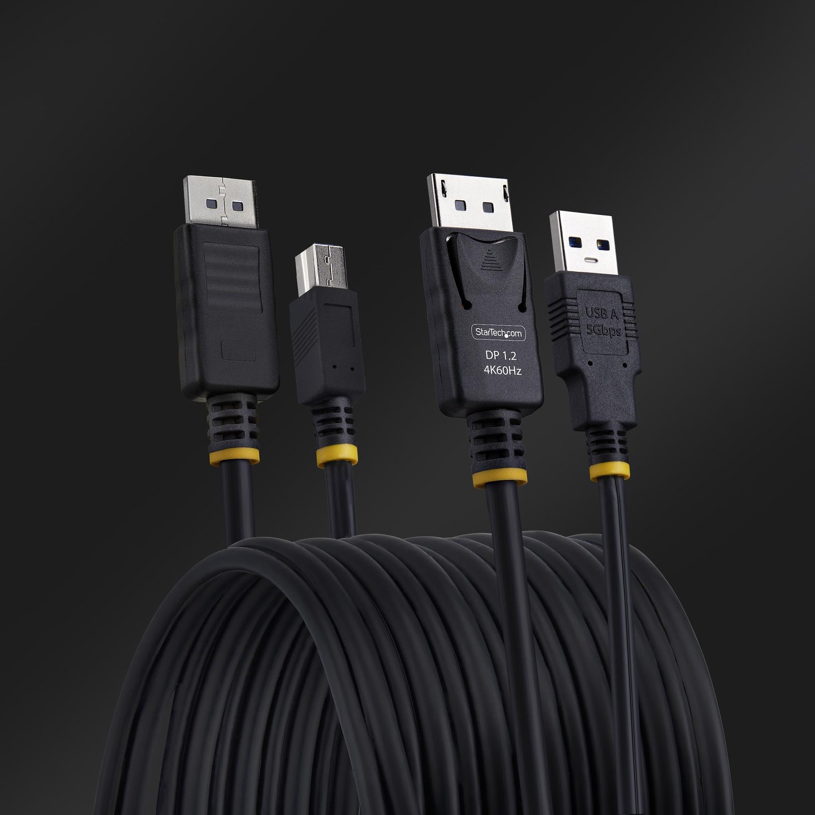 10ft (3m) DisplayPort and USB 5Gbps KVM Cable, 4K 60Hz, Universally Compatible DP 1.2/USB 3.0 Combo Cable for KVM Switches - Image 5