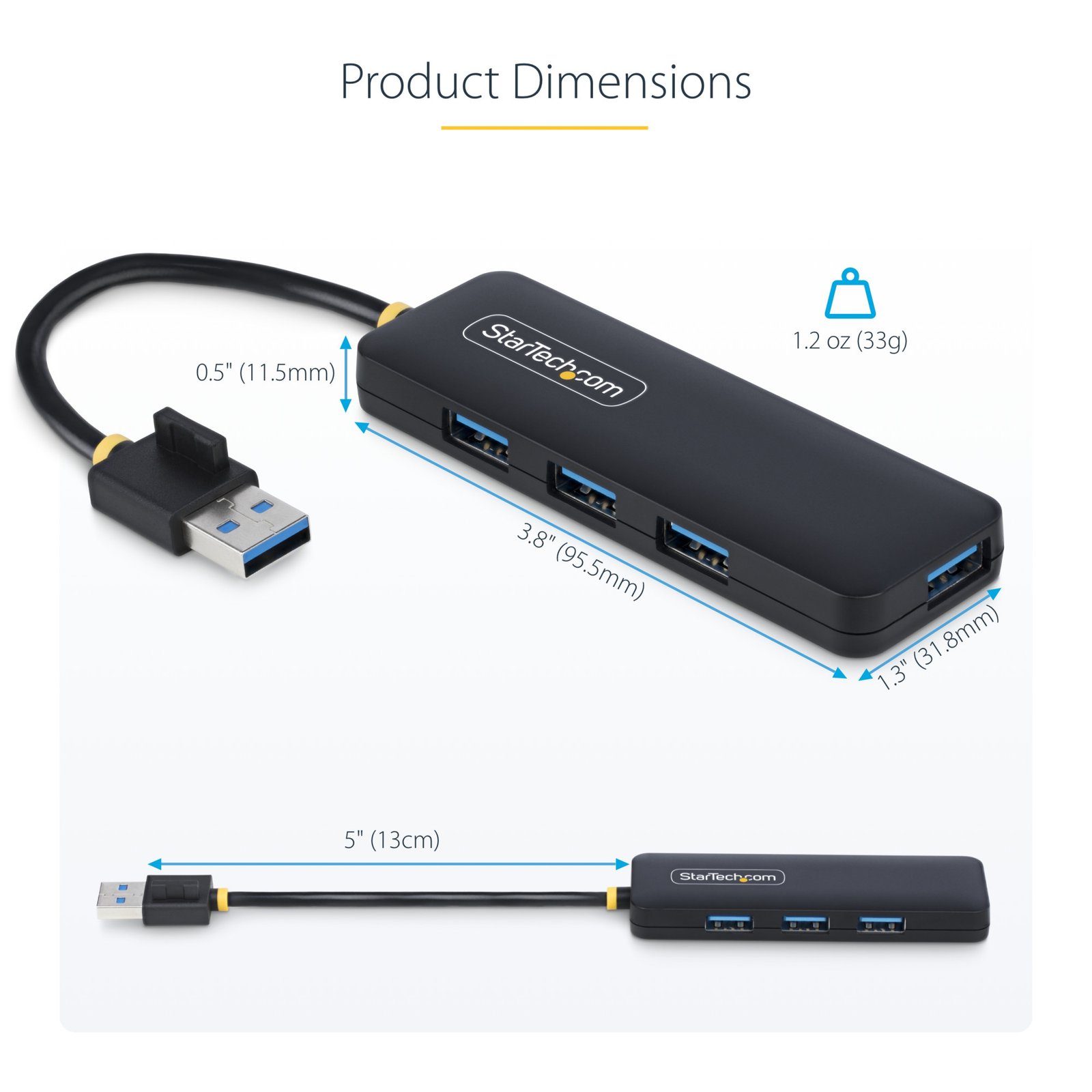 4-Port USB-A Hub, 5Gbps, Bus Powered, Small Travel Mini USB Hub, Multi-Port USB 3.0 Splitter, Portable USB Hub, Overcurrent Protection (OCP) - Image 15