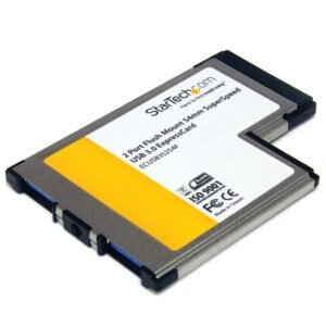 2 Port Flush Mount ExpressCard 54mm SuperSpeed (5Gbps) USB 3.0 Card Adapter with UASP Support - TAA