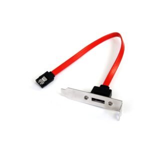 1 ft Low Profile Latching SATA to eSATA Plate Adapter