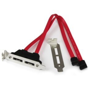 2 Port Low Profile SATA to eSATA Plate Adapter
