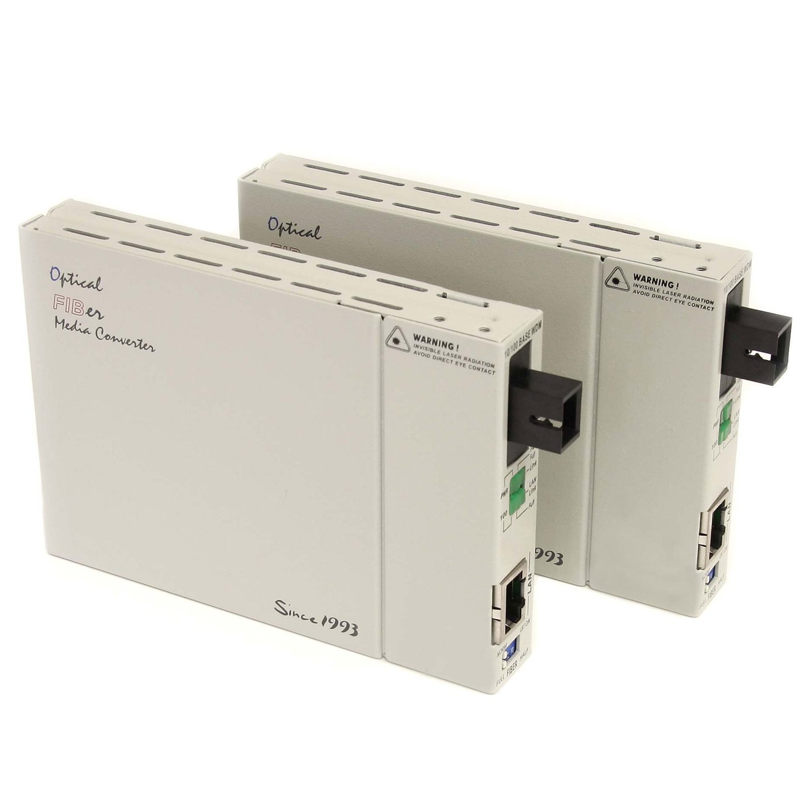 10/100 Mbps Ethernet Single Mode WDM Fiber Media Converter Kit - SC