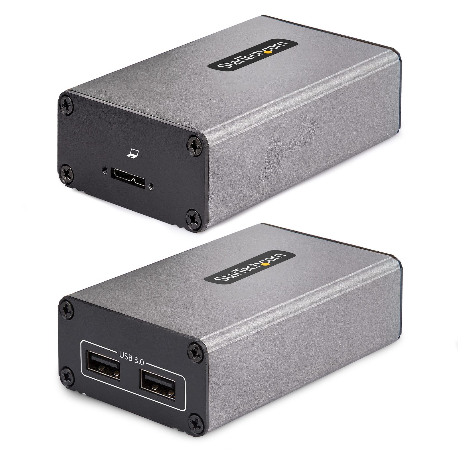 2-Port USB 3.0 Extender over OM3 Multimode Fiber - LC/LC - 2x 5Gbps USB-A Hub - 350m (1150ft) Range - Durable USB Fiber Optic Extender