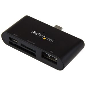 On-the-Go USB Card Reader for Mobile Devices - Supports SD & Micro SD Cards