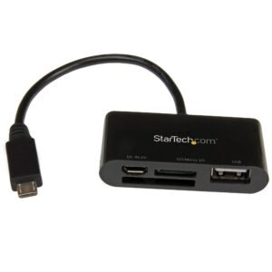 OTG USB Memory Card Reader Dongle for Mobile Devices - Supports SD & Micro SD Cards