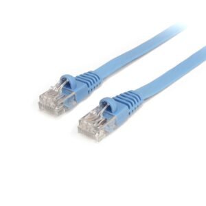 3 ft Blue Flat Molded RJ45 UTP Cat 5e Patch Cable - 3ft Patch Cord