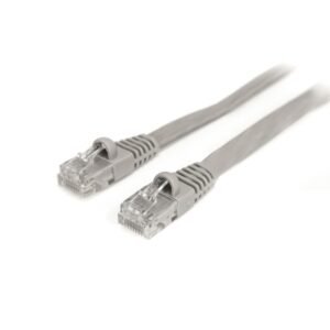 10 ft Gray Flat Molded RJ45 UTP Cat 5e Patch Cable - 10ft Patch Cord
