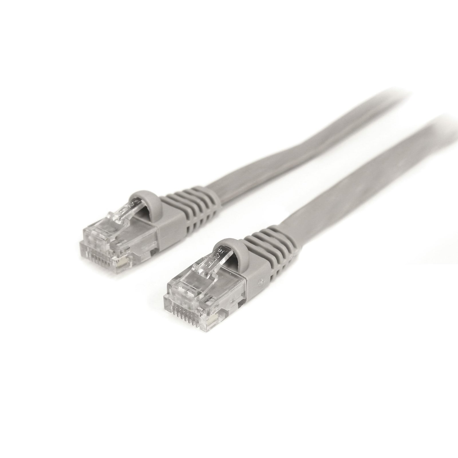 10 ft Gray Flat Molded RJ45 UTP Cat 5e Patch Cable - 10ft Patch Cord