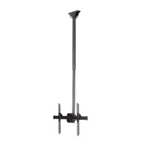 TV Ceiling Mount - Full-Motion Universal Hanging Single Screen Mount with Adjustable Telescopic Pole - Tilt / Swivel - VESA Bracket for