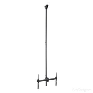 TV Ceiling Mount - Full-Motion Universal Hanging Single Screen Mount with Adjustable Telescopic Long Pole - Tilt / Swivel - VESA Bracket