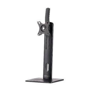 Free Standing Single Monitor Mount - Height Adjustable Monitor Stand - For VESA Mount Displays up to 32" (15lb/7kg) - Ergonomic Monitor