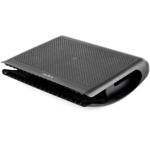 Ergonomic Foot Rest - Rocking Footrest w/ Cable Management/Storage - Under Desk Foot Support Stand - Comfortable Black Foot Rest for