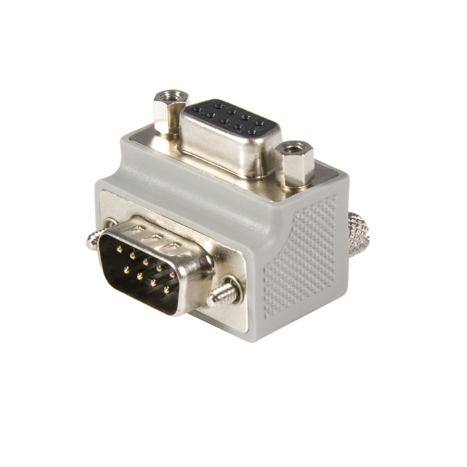Right Angle DB9 to DB9 Serial Cable Adapter Type 2 - M/F