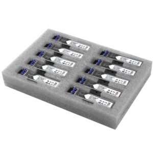 Cisco GLC-LH-SMD Compatible SFP Module (10 Pack) - 1000BASE-LX/LH - 1GbE Single Mode Fiber SMF Optic Transceiver - 1GE Gigabit Ethernet SFP