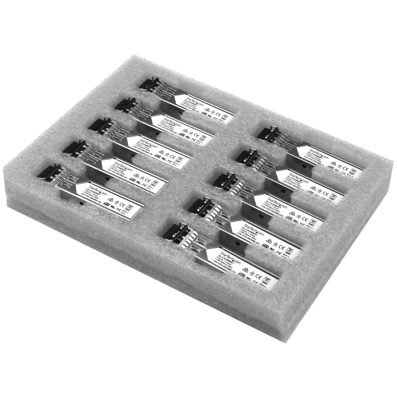 10 Pack Cisco GLC-SX-MM Compatible SFP Module (10 Pack) - 1000BASE-SX - 1GbE Multimode Fiber MMF Optic Transceiver - 1GE Gigabit Ethernet