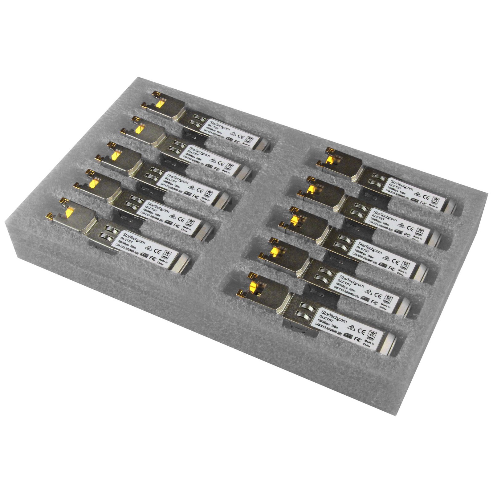 Cisco GLC-T Compatible SFP Module (10 Pack) - 1000BASE-T - SFP to RJ45 Cat6/Cat5e - 1GE Gigabit Ethernet SFP - RJ-45 100m - Cisco