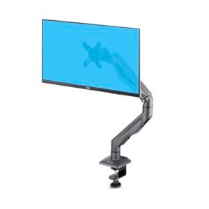 Desk Mount Monitor Arm, Up To 32" Display, Max 22lb/10kg, VESA 75x75/100x100, C-Clamp, Fully Articulating, Mechanical Spring, TAA-compliant