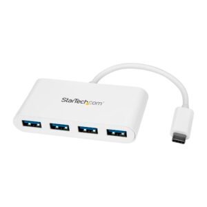 4 Port USB C Hub with 4x USB-A Ports (USB 3.0 SuperSpeed 5Gbps) - USB Bus Powered - Portable/Laptop USB-C to USB-A Adapter Hub - USB 3.2