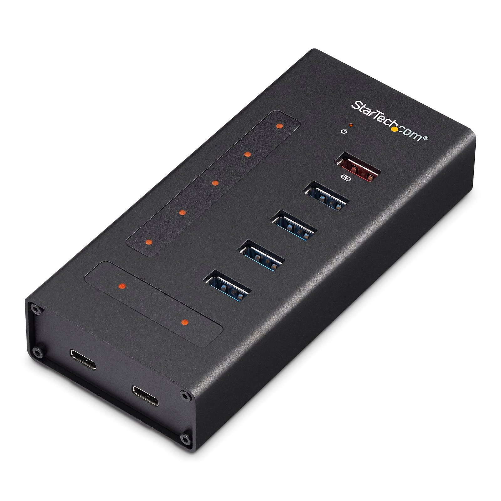 7 Port USB C Hub - USB Type-C to 2x USB-C/5x USB-A - Commercial Metal USB 3.0 Hub - SuperSpeed USB 3.2 Gen 1 (5Gbps) - Self Powered - BC