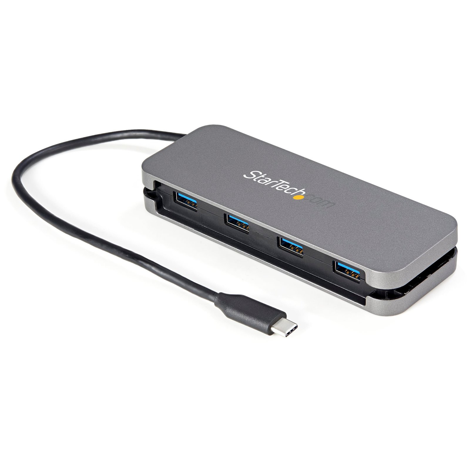 4 Port USB C Hub - 4x USB-A - USB 3.0 Type-C Hub - USB 3.2 Gen 1 (5Gbps) - Bus Powered Portable USB-C to USB-A Adapter Laptop Hub - 11.2"