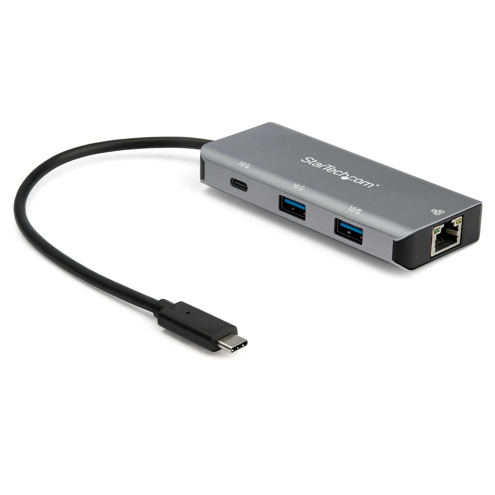 3 Port USB C Hub with Gigabit Ethernet RJ45 GbE Port - 2x USB-A, 1x USB-C - SuperSpeed 10Gbps USB 3.2 Gen 2 Type C Hub Adapter - USB Bus