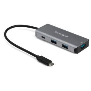 4 Port USB C Hub (10Gbps) to 3x USB-A & 1x USB-C - 100W Power Delivery Passthrough Charging - Portable USB 3.2 Gen 2 Type C Laptop Adapter