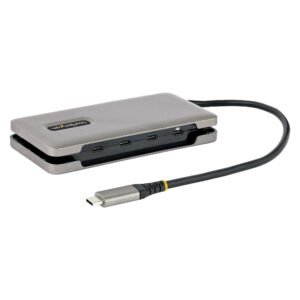 4-Port USB-C Hub, 4x USB-C Ports, USB 3.2 Gen 2 (10Gbps) - Portable USB C Hub with 100W Power Delivery Pass-Through - USB Type C Hub w/