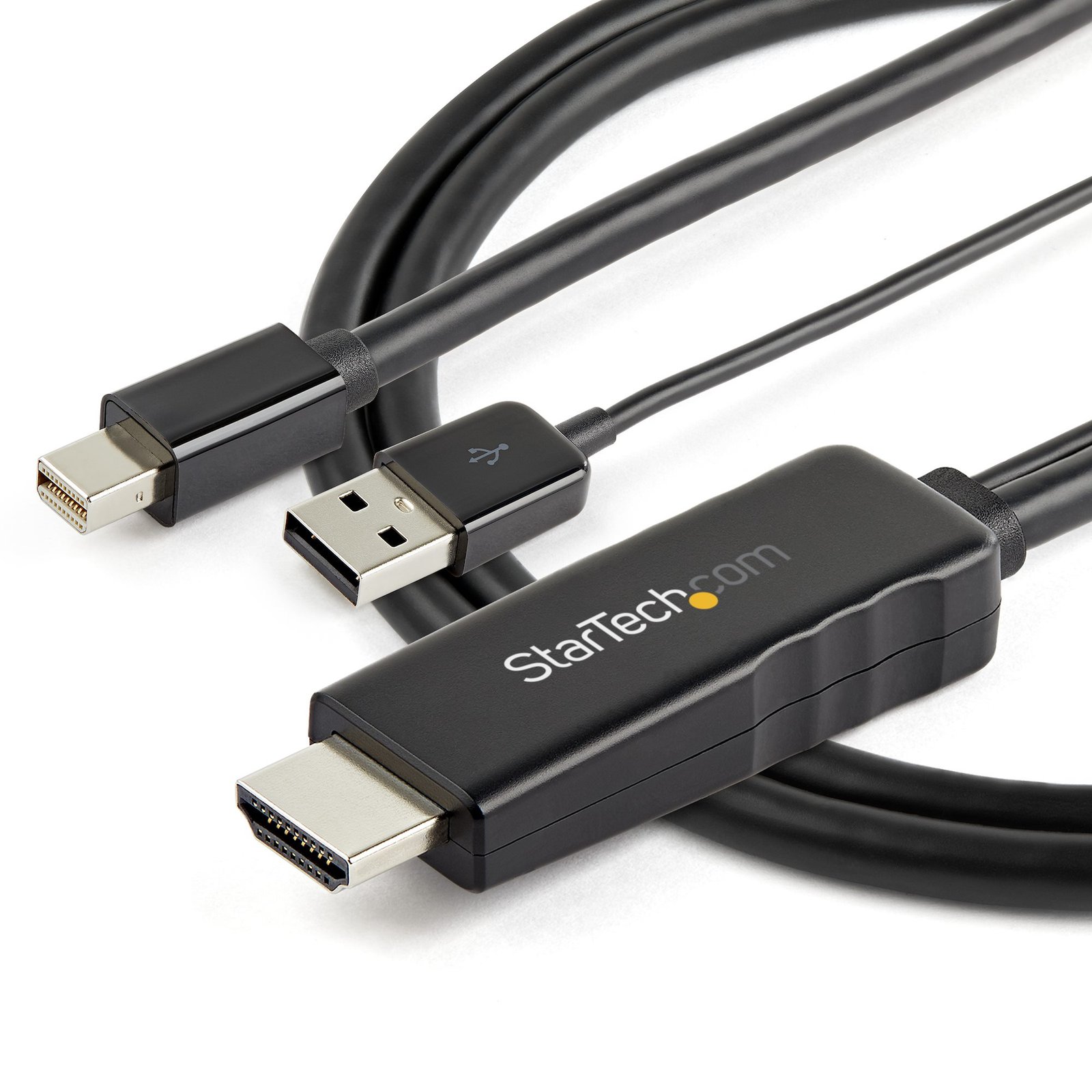 3.3ft (1m) HDMI to Mini DisplayPort Cable 4K 30Hz - Active HDMI to mDP Adapter Converter Cable with Audio - USB Powered - Mac & Windows - Male to Male Video Adapter Cable - Image 4
