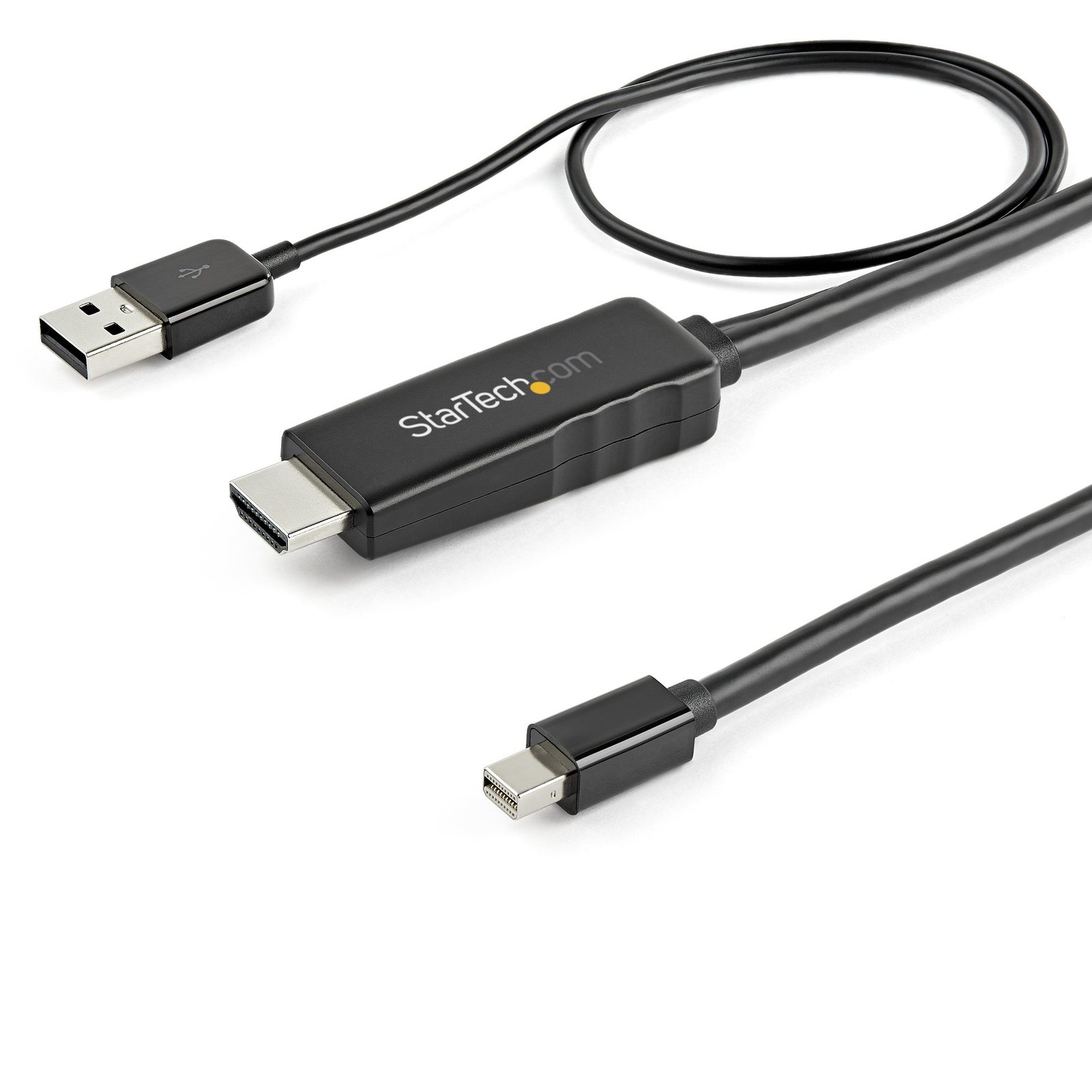 6.6ft (2m) HDMI to Mini DisplayPort Cable 4K 30Hz - Active HDMI to mDP Adapter Converter Cable with Audio - USB Powered - Mac & Windows
