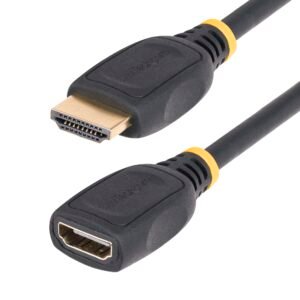 6ft (2m) HDMI 2.0 Extension Cable, High Speed HDMI Port Saver Cable, 4K 60Hz, HDMI Male to Female Extension Adapter Cord, HDMI Extension