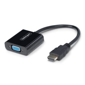 HDMI to VGA Adapter, Active Video Converter For Laptop/Desktop, 1920x1080 (1080p), HDMI Source to VGA Monitor/Display/Projector