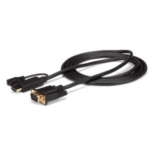 10ft (3m) HDMI to VGA Active Converter Cable - HDMI to VGA Adapter - 1920x1200 or 1080p
