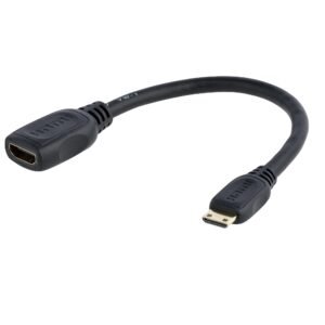 5in (13cm) Mini HDMI to HDMI Adapter - 4K High Speed HDMI Adapter - 4K 30Hz Ultra HD High Speed HDMI Adapter - HDMI 1.4 - Gold Plated
