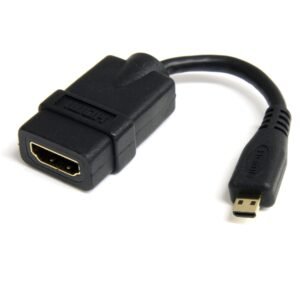 Micro HDMI to HDMI Adapter - 4K 30Hz Video - Durable High Speed Micro HDMI Type-D to HDMI 1.4 Converter/Cable Adapter Dongle - Ultra HD