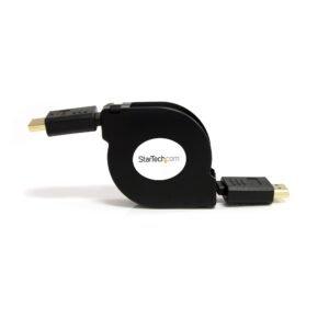 4ft Retractable High Speed HDMI Cable -HDMI to HDMI Micro - M/M