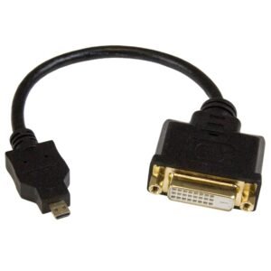 Micro HDMI to DVI Adapter - Micro HDMI to DVI Converter - Micro HDMI Type-D Device to DVI-D Single Link Monitor/Display/Projector - Durable