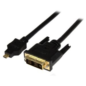 3ft (1m) Micro HDMI to DVI Cable - Micro HDMI to DVI Adapter Cable - Micro HDMI Type-D Device to DVI-D Single Link