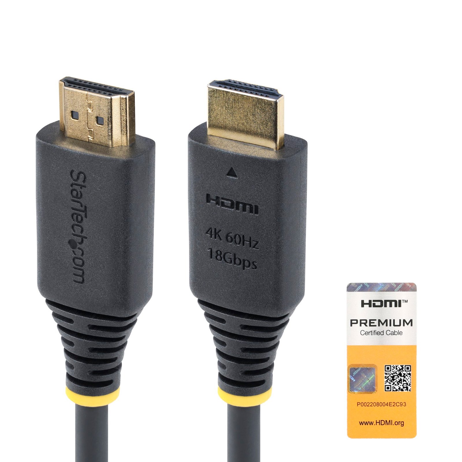 10ft (3m) Premium Certified High Speed HDMI Cable, 4K 60Hz/1440p 144Hz, HDR10/HDCP 2.2/ARC, 18Gbps, UHD HDMI 2.0 Cord for