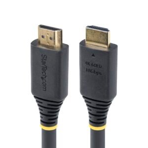 10m (32.8ft) Active High Speed HDMI Cable, 4K 60Hz/1440p 144Hz, HDR10/HDCP 2.2/ARC, 18Gbps, UHD HDMI 2.0 Cord for TV/Monitor/Display, TPE