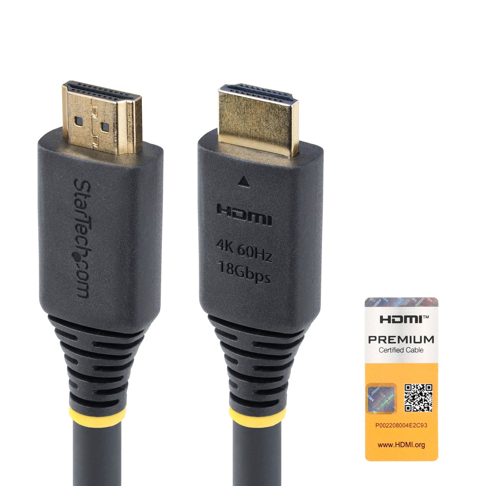 20ft (6m) Premium Certified High Speed HDMI Cable, 4K 60Hz/1440p 144Hz, HDR10/HDCP 2.2/ARC, 18Gbps, UHD HDMI 2.0 Cord for