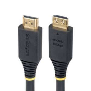 15ft (4.6m) High Speed HDMI Cable with Gripping Connectors, 4K 60Hz/1440p 144Hz, HDR10/HDCP 2.2/ARC, 18Gbps, UHD HDMI Cord for