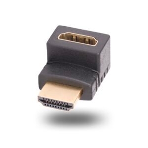 Up Angle HDMI 2.0 Adapter, Male to Female, Vertical 90-Degree Angled HDMI Port Saver, 4K 60Hz, High Speed HDMI Connector Extension, M/F