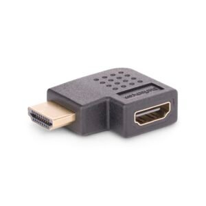 Right Angle HDMI 2.0 Adapter, Male to Female, Horizontal 90-Degree Angled HDMI Port Saver, 4K 60Hz, High Speed HDMI Connector Extension, M/F