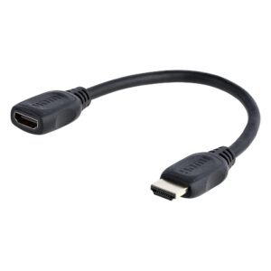 6in (15cm) HDMI Extension Cable - Short HDMI Cable Male to Female - 4K HDMI Cable Extender - 4K 30Hz UHD HDMI Port Saver M/F - High Speed
