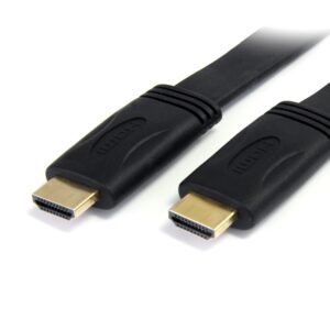 10ft (3m) Flat High Speed HDMI Cable with Ethernet - Ultra HD 4k x 2k HDMI Cable - HDMI to HDMI M/M
