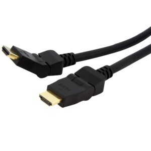 6ft (91cm) Swivel HDMI Cable, 4K High Speed Rotating HDMI Cord, 4K 30Hz UHD HDMI, 10.2 Gbps, HDMI 1.4 Video, HDCP 1.4, M/M Pivot Cable with