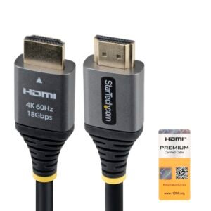 3ft (1m) Premium Certified HDMI 2.0 Cable, High Speed Ultra HD 4K 60Hz HDMI Cable w/ Ethernet, HDR10, ARC, TPE Jacket, UHD HDMI Video Cord