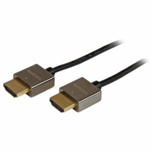 1m Slim HDMI Cable w/ Low Profile Metal Connectors - 4K High Speed HDMI Cable w/ Ethernet - 4K 30Hz UHD HDMI Cord - 10.2 Gbps - HDMI 1.4